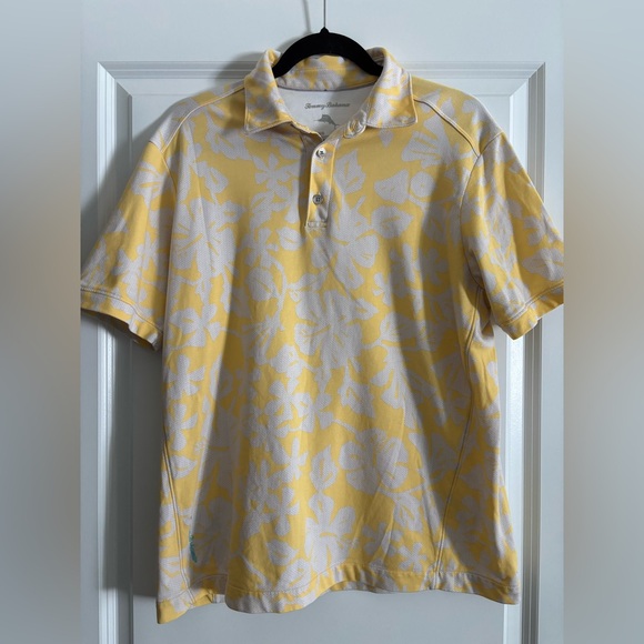 Tommy Bahama Other - Tommy Bahama Tropical Yellow Floral Polo Shirt
